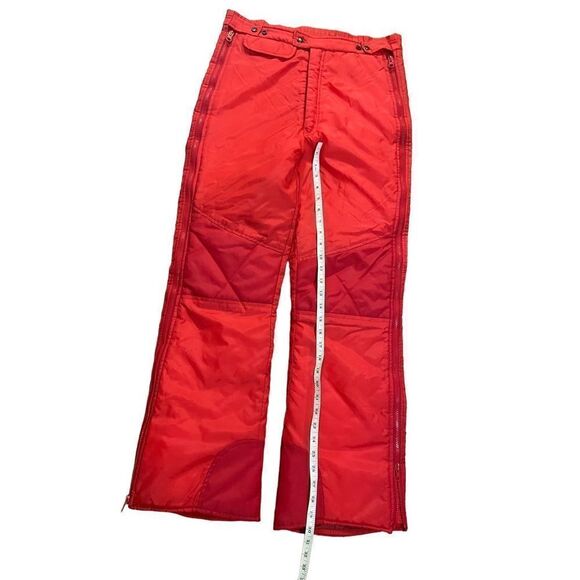 Obermeyer Vintage Red Ladies Warm-Up retro ski pants size 12 - Picture 11 of 14
